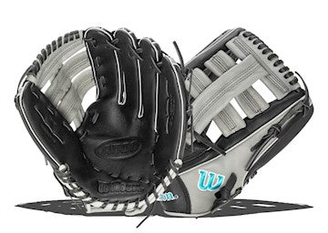 Wilson A500 Series Ball Glove-12.5" Black/Grey/Tropical Blue