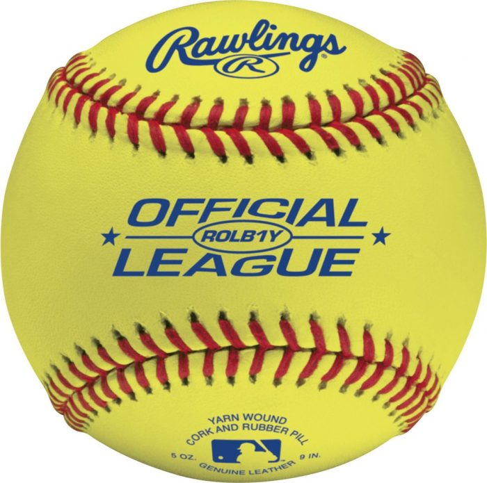 Rawlings Optic Yellow Leather Training Baseball (Dozen)