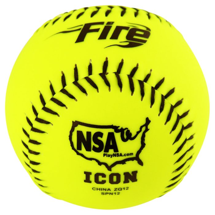 Baden Fire Power Core NSA .44/400 Synthetic Cover 12" Fastpitch Softballs (Dozen)