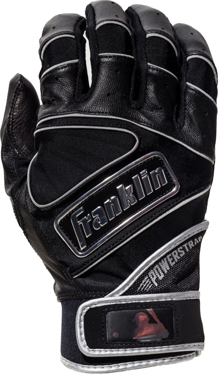 Franklin Adult Powerstrap Chrome Batting Gloves