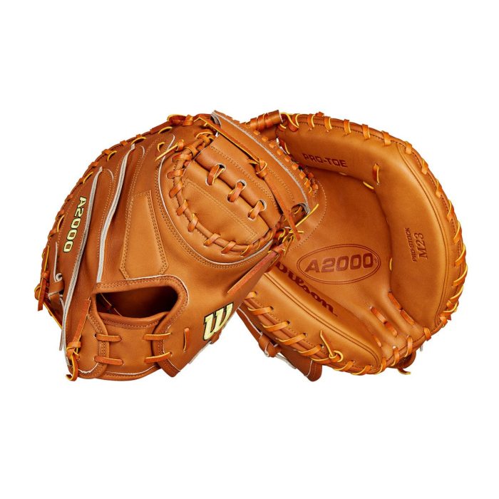 Wilson A2000 M23 Glove Day Series Saddle Tan Edition 33.5" Baseball Catchers Mitt - THROWS RIGHT